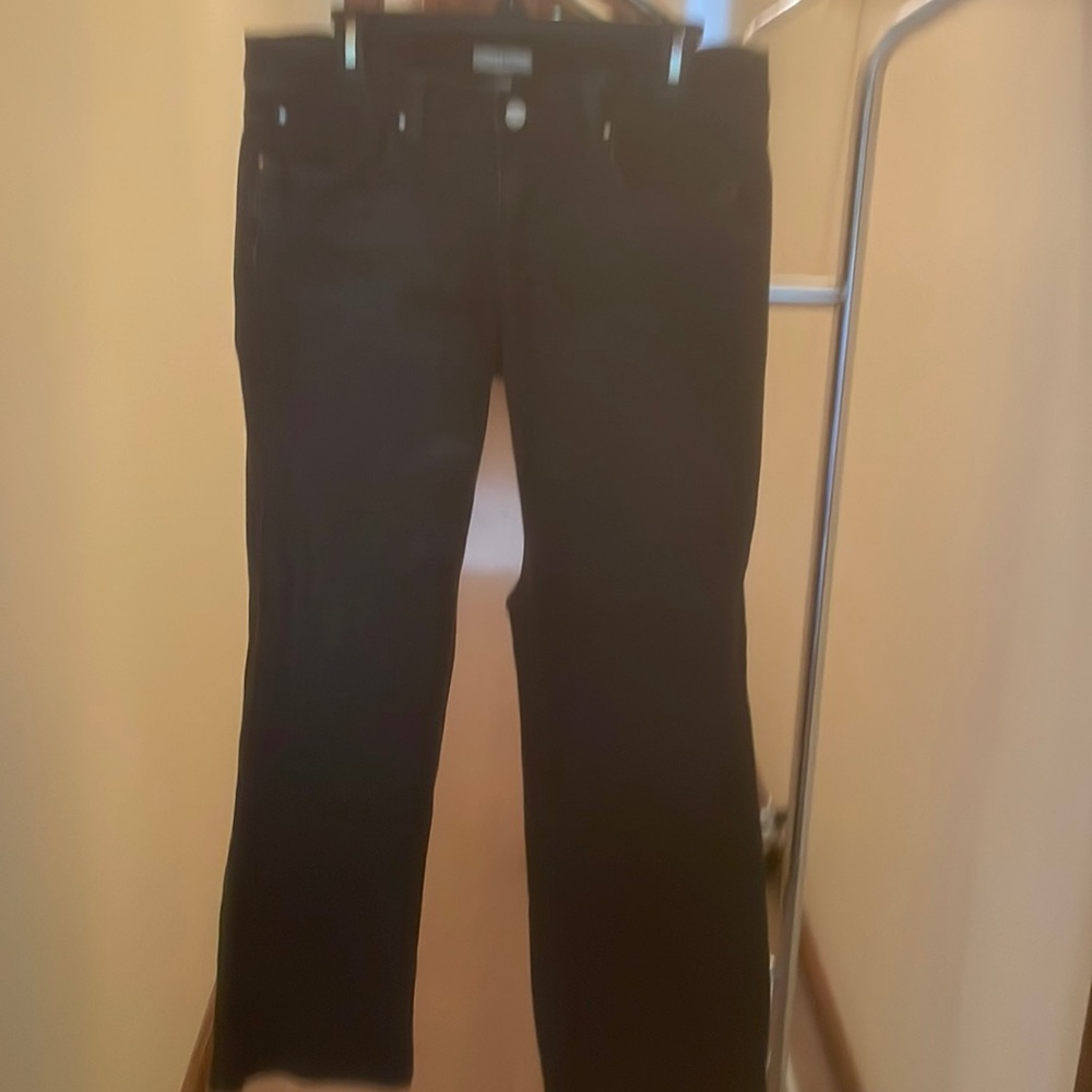 White House Black Market black jeans with tiny rhinestone detail to pockets.